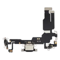 Charging Port Flex Cable For iPhone 15 (Aftermarket Plus) (Black)
