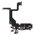 Charging Port Flex Cable For iPhone 13 Pro (Used OEM Pull) (Gold)