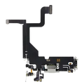 Charging Port Flex Cable For iPhone 13 Pro (Used OEM Pull) (Silver)