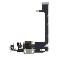 Charging Port Flex Cable With Board For iPhone 11 Pro Max (Used OEM Pull) (Silver)