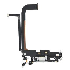 Charging Port Flex Cable For iPhone 13 Pro Max (Premium) (Silver)
