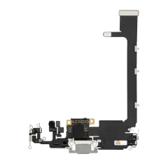 Charging Port Flex Cable With Board For iPhone 11 Pro Max (Premium) (Silver)