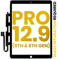 Digitizer For iPad Pro 12.9" 5th Gen (2021) / 12.9" 6th Gen (2022) (OCA Pre-Installed & Glass Separation Required) (Premium) (All Colors)