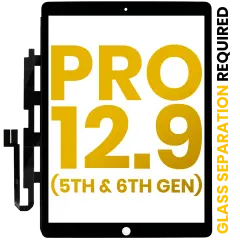 Digitizer For iPad Pro 12.9" 5th Gen (2021) / 12.9" 6th Gen (2022) (OCA Pre-Installed & Glass Separation Required) (Premium) (All Colors)