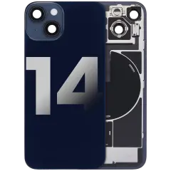 Back Glass w/ MagSafe Magnet & NFC & Flashlight Flex For iPhone 14 (Used OEM Pull: Grade A) (Midnight)
