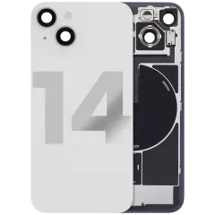 Back Glass w/ MagSafe Magnet & NFC & Flashlight Flex For iPhone 14 (Used OEM Pull: Grade A) (Starlight)