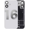 Back Glass w/ MagSafe Magnet & NFC & Flashlight Flex For iPhone 16 (Used OEM Pull: Grade B) (White)