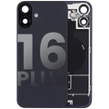 Back Glass w/ MagSafe Magnet & NFC & Flashlight Flex For iPhone 16 Plus (Used OEM Pull: Grade B) (Black)