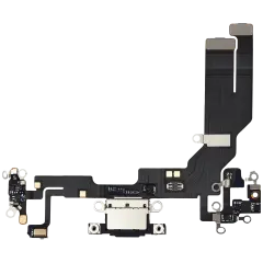 Charging Port Flex Cable Compatible For iPhone 16e / 17e (Premium) (Black)