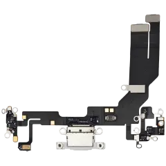 Charging Port Flex Cable Compatible For iPhone 16e / 17e (Premium) (White)