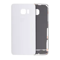Back Cover Glass For Samsung Galaxy S6 Edge (No Logo) (Aftermarket Plus) (White)