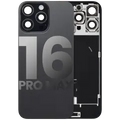 Back Glass w/ MagSafe Magnet & NFC & Flashlight Flex For iPhone 16 Pro Max (Used OEM Pull: Grade B) (Black Titanium)