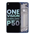 LCD Assembly With Frame For Motorola One Vision (XT1970 / 2019) / P50 (Genuine OEM) (Sapphire Gradient)