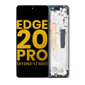 LCD Assembly With Frame For Motorola Edge 20 Pro (XT2153-1 / 2021) (Refurbished) (Midnight Blue)