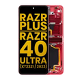 Inner OLED Assembly With Frame For Motorola Moto Razr Plus 2023 / Razr 40 Ultra (XT2321 / 2023) (Refurbished) (Viva Magenta)