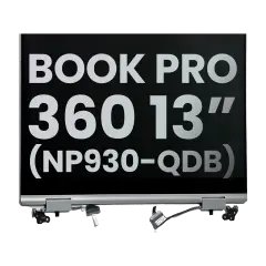 Complete LCD Display Assembly For Samsung Galaxy Book Pro 360 13.3" (NP930QDB) (Used OEM Pull: Grade A) (Silver)