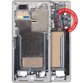 Mid-Frame Housing For Samsung Galaxy S25 Ultra (US & International Version) (Titanium White Silver)