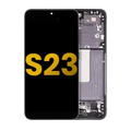 OLED Assembly With Frame For Samsung Galaxy S23 5G (US & International) (Refurbished) (Phantom Black)