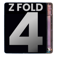 Inner OLED Assembly With Frame For Samsung Galaxy Z Fold 4 5G (US & International) (Used OEM Pull: Grade A) (Burgundy)