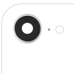 Back Camera Lens With Bracket & Bezel For iPhone 16e / 17e (Premium) (White)