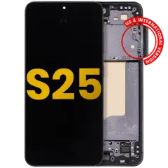OLED Assembly With Frame For Samsung Galaxy S25 5G (US & International) (Refurbished) (Blue Black)
