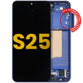 OLED Assembly With Frame For Samsung Galaxy S25 5G (US & International) (Refurbished) (Navy)