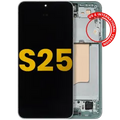 OLED Assembly With Frame For Samsung Galaxy S25 5G (US & International) (Refurbished) (Mint)