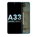 OLED Assembly With Frame For Samsung Galaxy A33 5G (A336 / 2022) (Service Pack) (Blue)