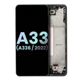 OLED Assembly With Frame For Samsung Galaxy A33 5G (A336 / 2022) (Service Pack) (Black)