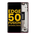 OLED Assembly With Frame For Motorola Moto Edge 50 Fusion 5G (XT2429 / 2024) (Refurbished) (Hot Pink)