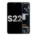 OLED Assembly With Frame For Samsung Galaxy S22 5G (Used OEM Pull: Grade B/C) (Phantom Black)