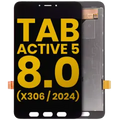 LCD Assembly Without Frame For Samsung Galaxy Tab Active 5 8.0" (X306 / X300 / X308) (2024) (Refurbished) (Black)