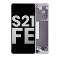 OLED Assembly With Frame For Samsung Galaxy S21 FE 5G (US & International) (Used OEM Pull: Grade B/C) (Lavender)
