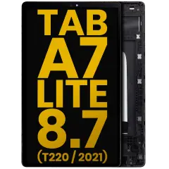 LCD Assembly With Frame For Samsung Galaxy Tab A7 Lite 8.7" (T220) (2021) (WiFi Version) (Refurbished) (Black)