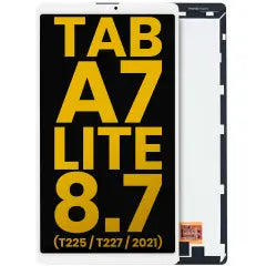 LCD Assembly Without Frame For Samsung Galaxy Tab A7 Lite 8.7" (T225 / T227) (2021) (Cellular Version) (Refurbished) (White)