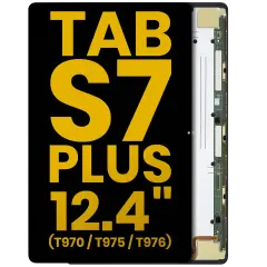 OLED Assembly Without Frame For Samsung Galaxy Tab S7 Plus 12.4" (T970 / T975 / T976) (2020) (Refurbished) (Black)