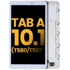 LCD Assembly With Frame For Samsung Galaxy Tab A 10.1" (T580 / T585) (2016) (Refurbished) (White)