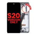 OLED Assembly With Frame For Samsung Galaxy S20 5G (Verizon 5G UW Frame Only) (Aftermarket Plus) (Cloud White)