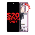 OLED Assembly With Frame For Samsung Galaxy S20 5G (Verizon 5G UW Frame Only) (Aftermarket Plus) (Cloud Pink)