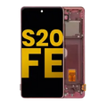 OLED Assembly With Frame For Samsung Galaxy S20 FE 4G / 5G (Refurbished) (Cloud Red)