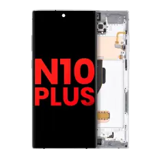 OLED Assembly With Frame For Samsung Galaxy Note 10 Plus / 5G (Aftermarket Plus) (Aura White)