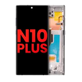 OLED Assembly With Frame For Samsung Galaxy Note 10 Plus / 5G (Aftermarket Plus) (Aura Glow / Silver)