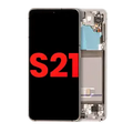 OLED Assembly With Frame For Samsung Galaxy S21 5G (Aftermarket Plus) (Phantom White)