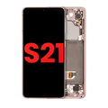 OLED Assembly With Frame For Samsung Galaxy S21 5G (Aftermarket Plus) (Phantom Pink)