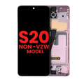 OLED Assembly With Frame For Samsung Galaxy S20 5G (Non-Verizon 5G UW Frame) (Aftermarket Plus) (Cloud Pink)