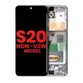 OLED Assembly With Frame For Samsung Galaxy S20 5G (Non-Verizon 5G UW Frame) (Aftermarket Plus) (Cloud White)