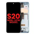 OLED Assembly With Frame For Samsung Galaxy S20 5G (Non-Verizon 5G UW Frame) (Aftermarket Plus) (Cloud Blue)