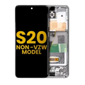 OLED Assembly With Frame For Samsung Galaxy S20 5G (Non-Verizon 5G UW Frame) (Refurbished) (Cloud White)
