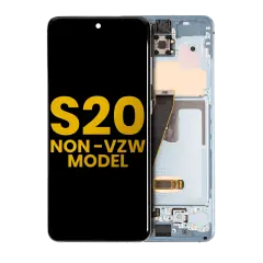 OLED Assembly With Frame For Samsung Galaxy S20 4G / 5G (Non-Verizon 5G UW Frame) (Refurbished) (Cloud Blue)