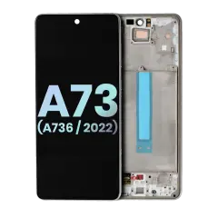 Oled Assembly With Frame For Samsung Galaxy A73 5G (A736 / 2022) (Service Pack) (Gray)